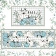 thumbnail image 1 of Set of 2 Hello Fall Kitchen Mats Autumn Pumpkin Eucalyptus Leaves Kitchen Rugs Thanksgiving Doormats Non Slip Floor Mat for Kitchen Vintage Farmhouse Mats for Fall Thanksgiving Indoor Outdoor, 1 of 6