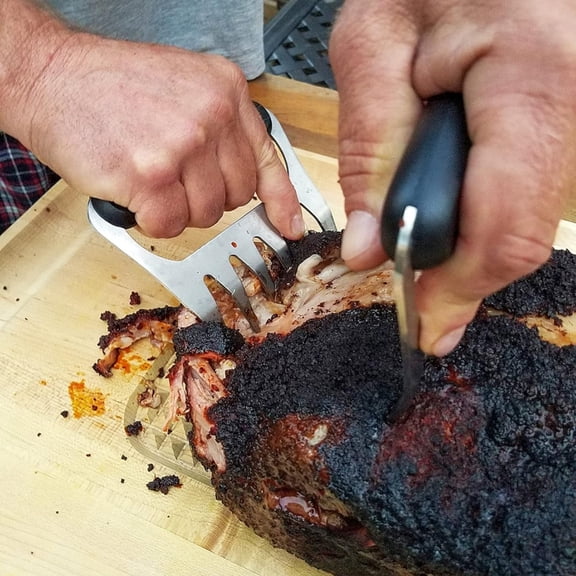 Set of 2 International Endurance Stainless Steel Meat Shredders, Meat Claws for Shredding Pork, Beef & Chicken, Contoured Easy-Grip Handles, Dishwasher Safe, Ideal for Salads & Food Handling