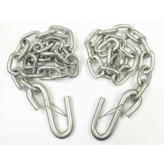 Set 2 LIBRA 1/4''X 27'' Trailer Safety Chain w/ Latched S hook 25005