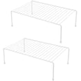 thumbnail image 1 of Set of 2 Large (16.1 x 10.2 Inch) Cabinet Storage Shelf Rack, Shelves，Kitchen Counter and Cabinet Shelf, Storage Rack Organizer for Kitchen, Bathroom Cupboard (White), 1 of 5