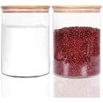 Set of 2 Large Glass Food Storage jar, 100 FL OZ (3000ml) Glass Flour