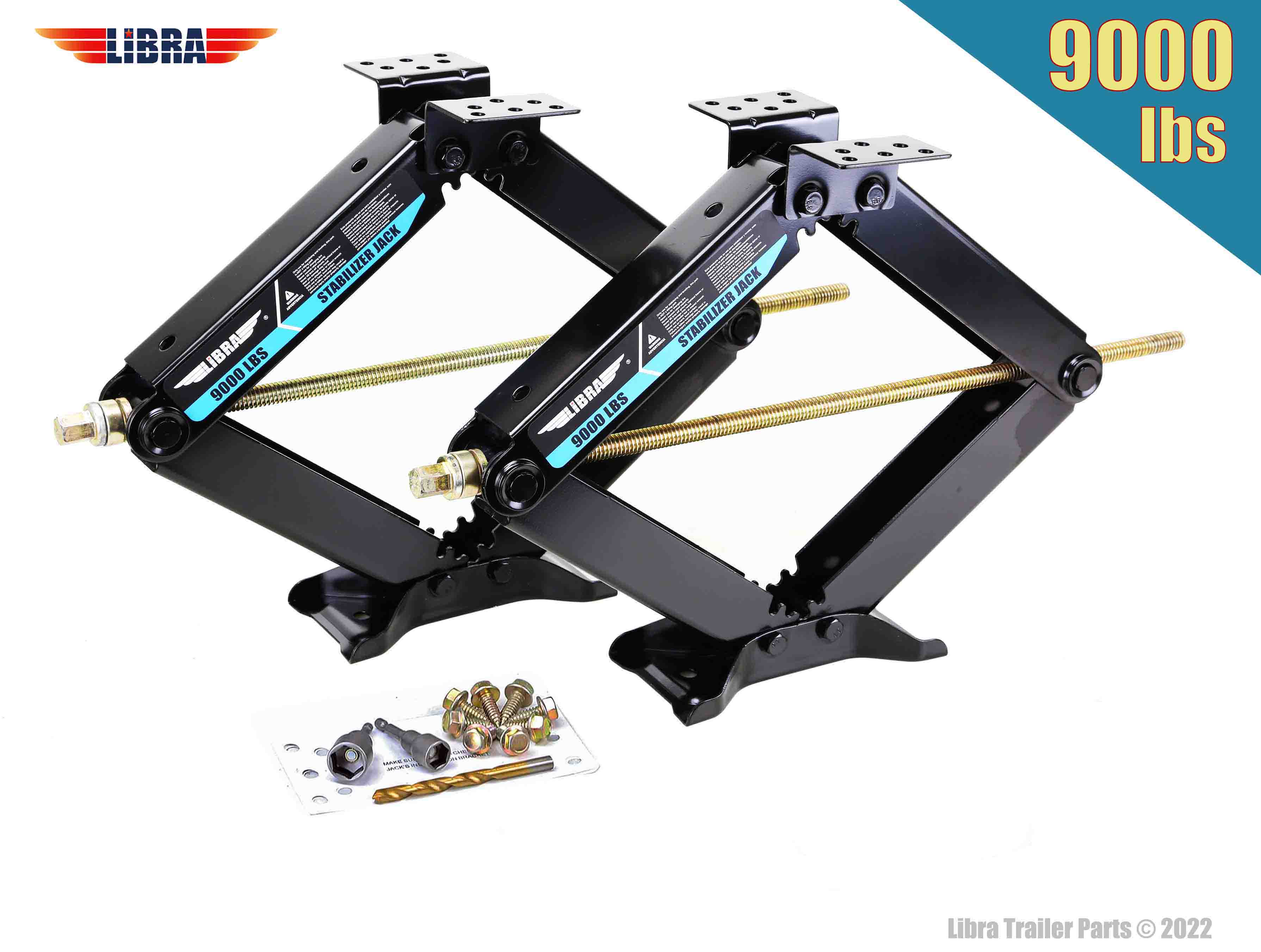 Libra 9000 lb Heavy Duty 24" RV Trailer Stabilizer Leveling Scissor