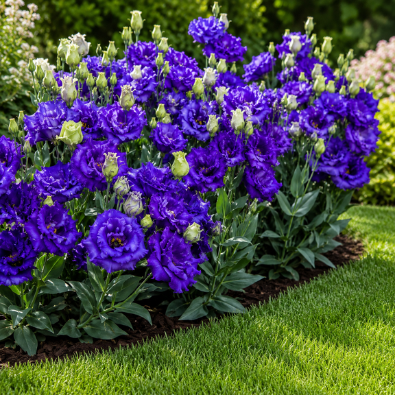 Set 2 Lisianthus Voyage 2 Blue Plants, Lisianthus Thornless Roses Seedling, Eustoma Flower, 3 Inch Pot