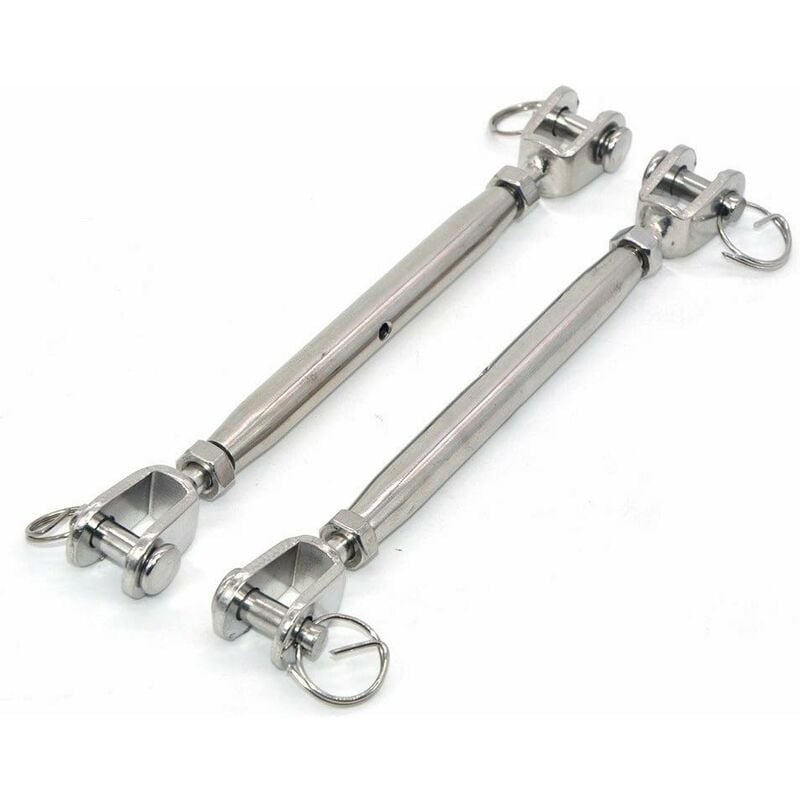 Set of 2 M8 jaw tensioners in 304 stainless steel with clasp
