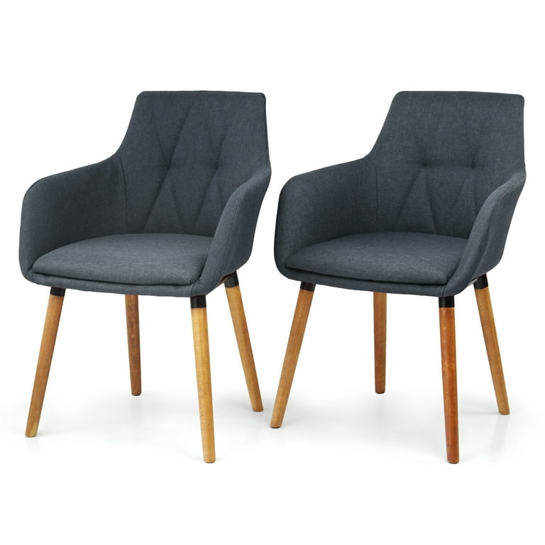 Set of Modern Dining Upholstered Armchairs, Comfortable Chairs