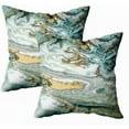 thumbnail image 1 of Set of 2 Natural Luxury Style Incorporates The Swirls The Ripples Agate a Luxe Effect Very Throw Pillow Covers 18X18 Inch Decorative Pillow Cases for Couch Bedroom Living Room, 1 of 6
