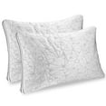 thumbnail image 1 of Set of 2 Nestl Gel Infused Memory Foam Pillow for Neck and Shoulder Pain – Cooling Pillow for Sleeping, Hypoallergenic Bamboo Pillow with Adjustable Gel Fiber, Dust Mite Resistant Pillow – King 20x36, 1 of 4