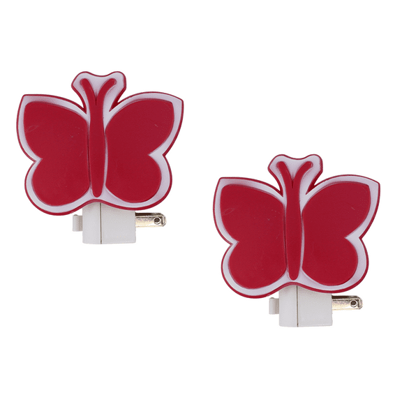 Set of 2 Night Butterfly Lights with On/Off Switch  UL Certified Compact Plug-In Night Lights for Bedroom, Bathroom, Hallway, and Kids Room by Dependable Industries Inc. Essen