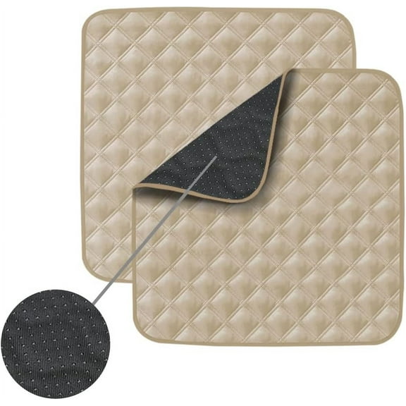 Set of 2 Non-Slip Absorbent Washable Incontinence Pad underpad Seat 4-Layer Design Chair Absorbent Pads Protection - for Seniors, Adult, Children, or Pet Underpad Protection