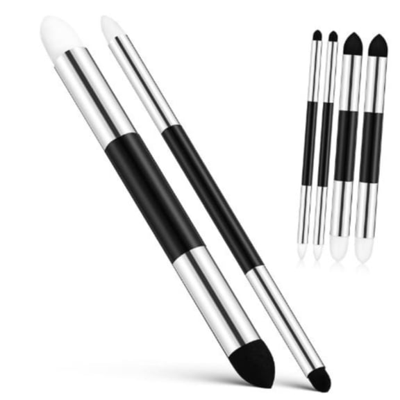 Set of 2 Oil Pastel Tools Blending Sticks, Dual Tip Reusable Sketch Rubbing Sponge Brush for Artist Professional Sketch Drawing for Students Beginners Lightening and Highlight Black 1Set