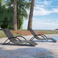 thumbnail image 1 of Set of 2 Outdoor Patio Chaise Lounge Chairs, The backrest is Adjustable to Multiple Angles and Come with a Headrest and are Perfect for Use by The Poolside,Balcony and Backyard, 1 of 6