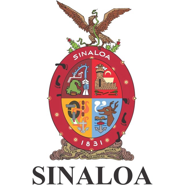 Set (2 PCS) Sinaloa Mexico. Coat Of Arms Decals Stickers Full Color ...