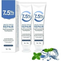 Set 2-Pack Hydroxyapatite Toothpaste for Teeth Remineralization, Enamel Repair, Sensitivity Relief & Whitening Fluoride-Free, Deep Cleaning Care, Fresh Breath