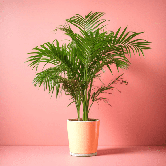 Set 2 Parlor Palm Plants for Planting, Tropical Foliage Live Plant, Palm Tree, Chamaedorea Elegans, 5-8 Inch Tall, 4 Inch Pot, No Ship CA