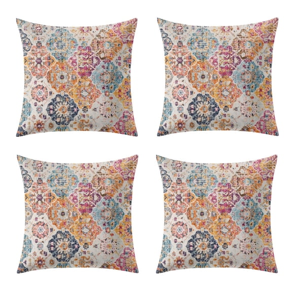 Set Of 2 Peach Skin Velvet Abstract Contemporary Throw Pillow Covers for Decorative Couch Pillows for Living Room,Boho Cute Outdoor Pillows Covers for Patio Garden18x18 Inches