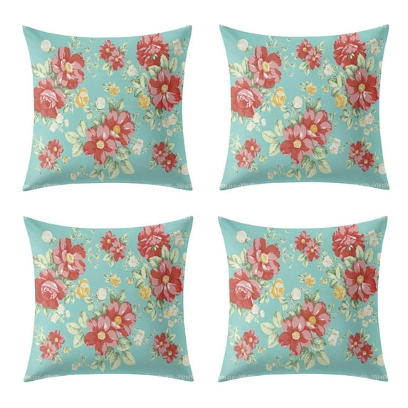 Set Of 2 Peach Skin Velvet Pioneer Pink Peel Throw Pillow Covers for Decorative Couch Pillows for Living Room,Boho Cute Outdoor Pillows Covers for Patio Garden16x16 Inches