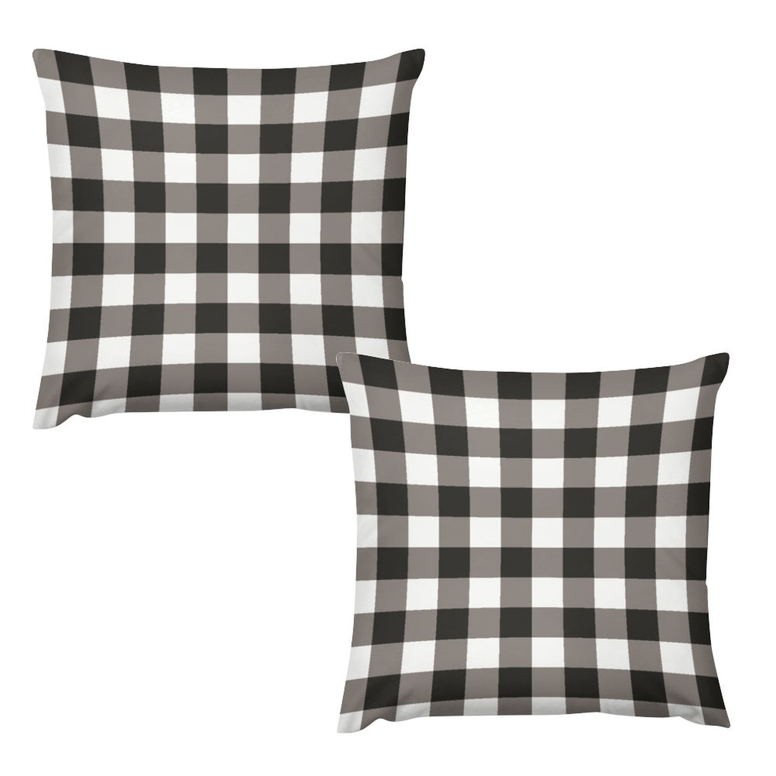 Black and White Buffalo Check Cotton Pillow Cover Set, 20x20
