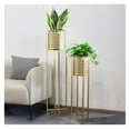 thumbnail image 1 of Set of 2 Planters with Stand Indoor Outdoor Metal Planters for Indoor Plants 30 &40" Tall Morden Planters Flower Pots for Living Room Corner Kitchen Office Garden Balcony Patio Decor, 1 of 4