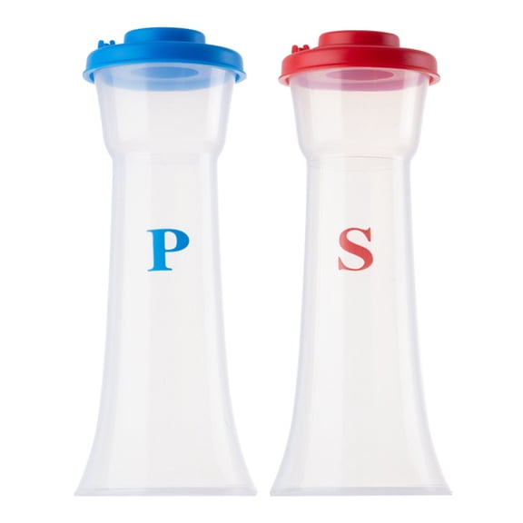 Set of 2 Plastic Salt and Pepper Shakers with Lids Large Moisture Proof Salt Shaker Pepper Container Covered Salt and Pepper Holder for Home Kitchen Restaurant Camping