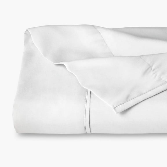 Set of 2 Queen Size Flat Sheets, 100% Cotton Percale, Soft & Breathable, Light Weight Fabric & Crisp Percale Sheets Queen Size Cotton Top Sheet, Hotel Quality, 90 X108 (White Queen Flat Sheet, 2)