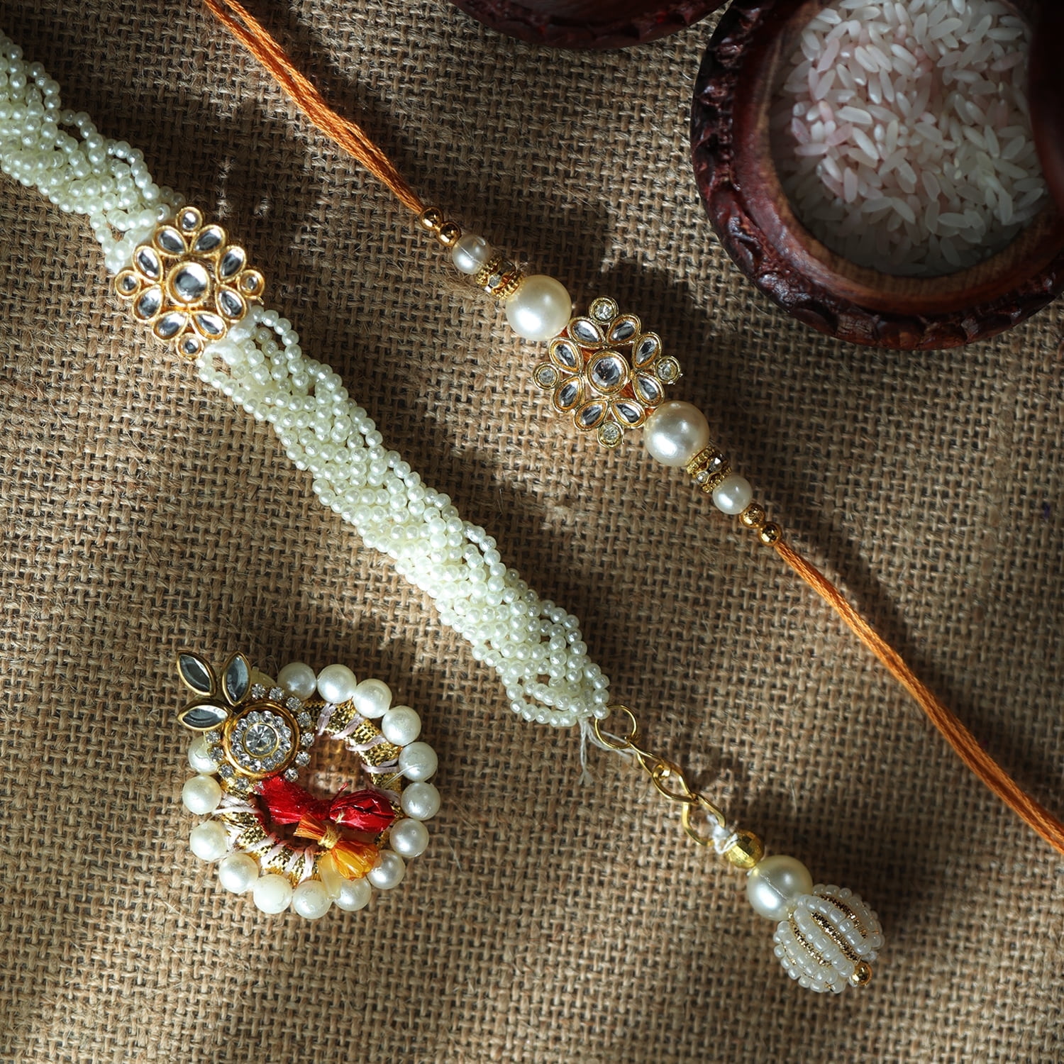 Set Of 2 Rakhi For Brother Rakhi Thread Bracelet For Bhai Bhabhi Bhaiya set-of-2-rakhi-for-brother-rakhi-thread-bracelet-for-bhai-bhabhi-bhaiya