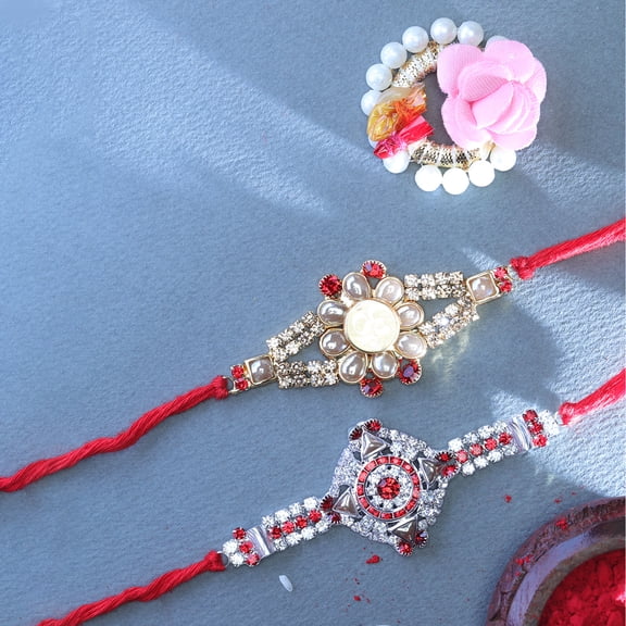 Set of 2 Rakhi for Brother Rakhi Thread Bracelet for Bhai Bhabhi Bhaiya veera Raksha Bandhan Rakhi Set Dora Bracelets with gift Pack for Brother Sister Indian Traditional Raksha Bandhan Festival