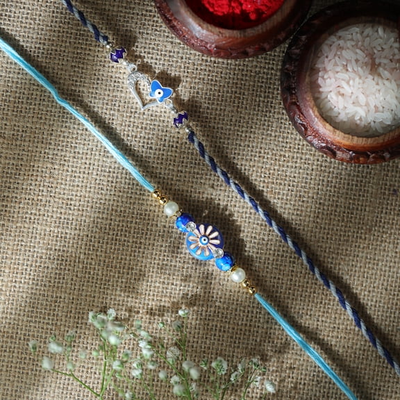 Set of 2 Rakhi for Brother Rakhi Thread Bracelet for Bhai Bhabhi Bhaiya veera Raksha Bandhan Rakhi Set Dora Bracelets with gift Pack for Brother Sister Indian Traditional Raksha Bandhan Festival