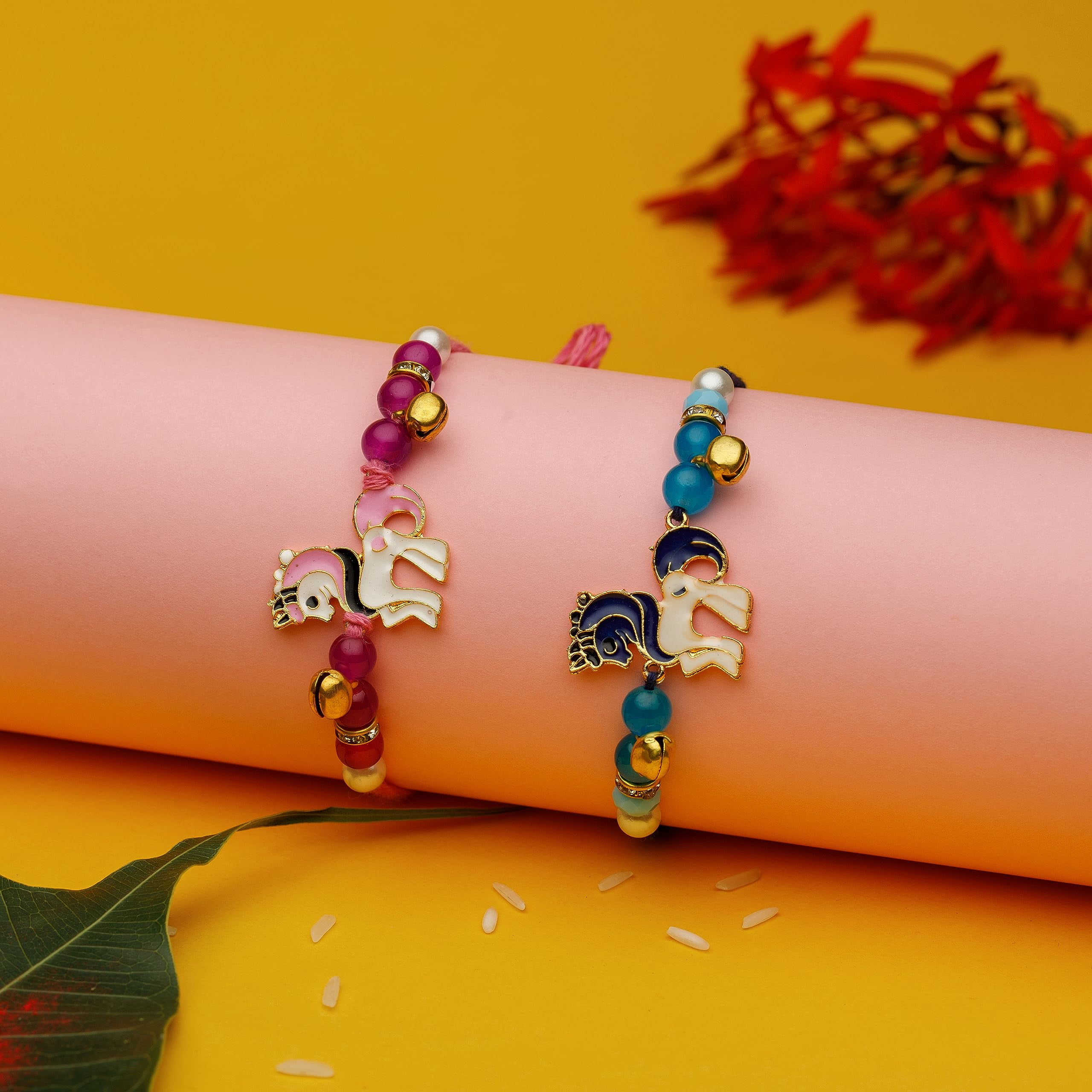 Veera Rakhi Set Of 12 Rakhi For Brother Rakhi Thread For Bhai Bhabhi Bhaiya Bhabhi And Bhatiji Veera Raksha Bandhan Rakhi Gift Pack Set Dora Bracelet Kalwa For Brother Sister Indian Traditional