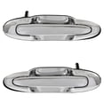 thumbnail image 1 of Set of 2 Rear Exterior Door Handle Compatible with 2000-2006 Mazda Mpv Chrome Without Key Hole LC6272410H-PFM LC6273410H-PFM LX Lx-sv DX ES New OE Replacement Outside Handle Direct Fit, 1 of 5