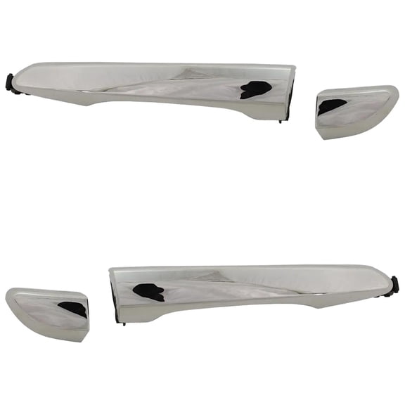 Set of 2 Rear Exterior Door Handle Fits 2016-2021 Hyundai Tucson Chrome Without Key Hole 83651D3010, 83652D3010, 83651D3010, 83652D3010, 83661D3010, 83662D3010 Value Edition