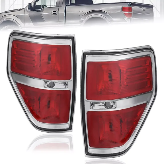 MOSTPLUS Pair Rear Tail Lights for 2009-2014 Ford F-150 F150 Pickup Models Replacement