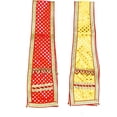 thumbnail image 1 of Set of 2 Red & Yellow Decorative Puja Cloth Pooja Chunar Dupatta (Size :- 29 Inches x 4 Inches) Pooja Items Articles for Decoration for Statue Frame Idol Temple, (Red , Yellow ), 1 of 3