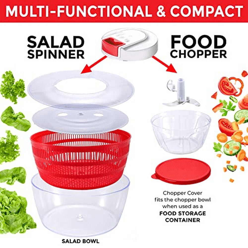 Large Salad Maker Set Salad Spinner Chopper Mandoline Slicer W/ Multip –  Icydeals