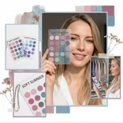 Set of 2 Seasonal Color Analysis Swatch Card - Ultimate 12 Season Color Analysis Template Cards, Portable Color Matching Guide for Outfits & Makeup,Scratch-Proof Double-Sided PaletteSummer