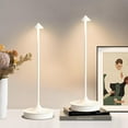 thumbnail image 1 of Set of 2 Small Cordless Table Lamp Rechargeable, Battery Operated Desk Lamp, 4000mAh LED Touch Lamp, Dimmable Portable Outdoor Waterproof Wireless Table Light for Restaurants/Bars/Outdoor（White, 1 of 12