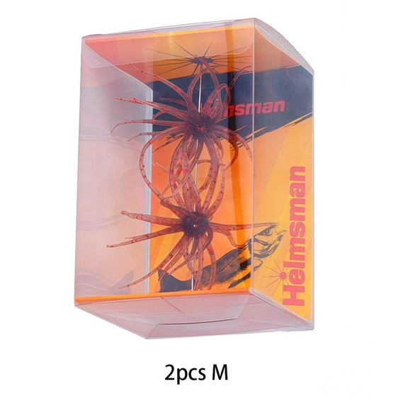 Set of 2 Soft Sea Urchin Fishing Lures, 3.5 Inch Artificial Bass Bait for Freshwater Saltwater, River, Lake, Floating Lure, Anti-Tear for Trout Bass Catfish Panfish