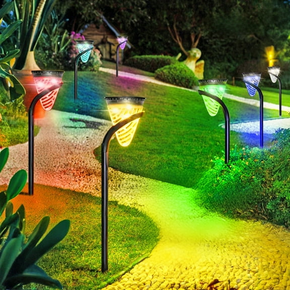 (Set of 2)Solar Outdoor Lights，High Quality,High Battery Life,LED Solar Garden Lights,Outdoor Decorations, Garden Decor for Yard, Patio, Landscape, Planter, Walkway, 9 lighting modes