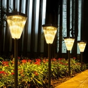 (Set of 2)Solar Outdoor Lights, High Quality,High Battery Life,LED Solar Garden Lights,Outdoor Decorations, Garden Decor for Yard, Patio, Landscape, Planter, Walkway (Warm White OR Gradient Color)