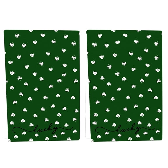 Set of 2 St. Patrick Kitchen Towels 18 x 26 Inch Green Shamrock Dish Towel Bathroom Decorative Cloths for Irish Decoration Kitchen Bathroom Hand Towels Home Cooking Housewarming Gifts