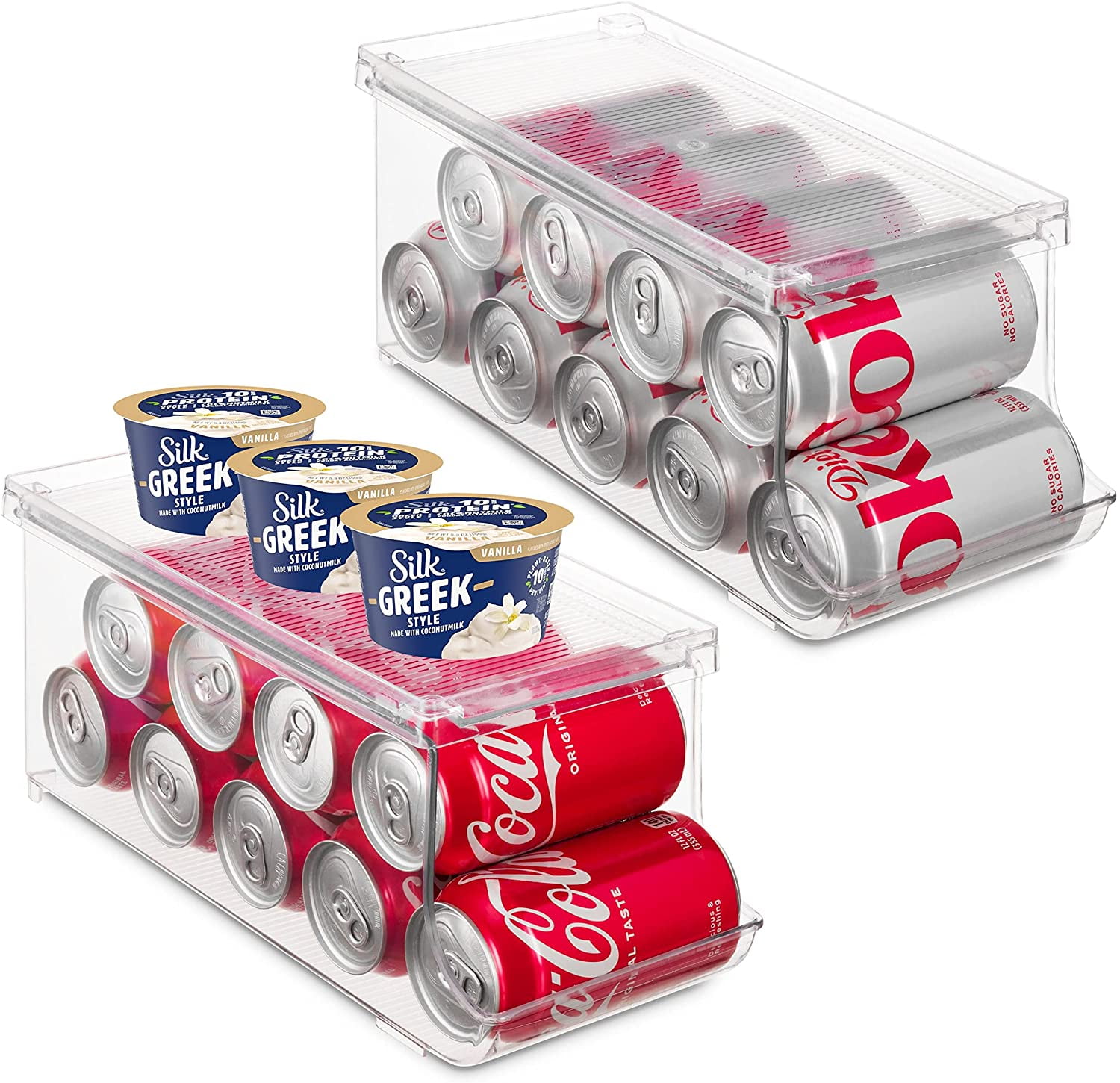 Utopia Kitchen Caddy Can Organizer For Pantry (Pack of 2) - Soda Can Storage  Organizer Pantry, Fridge & Freezer Organization - Holds Food & Soup Can  (Clear)