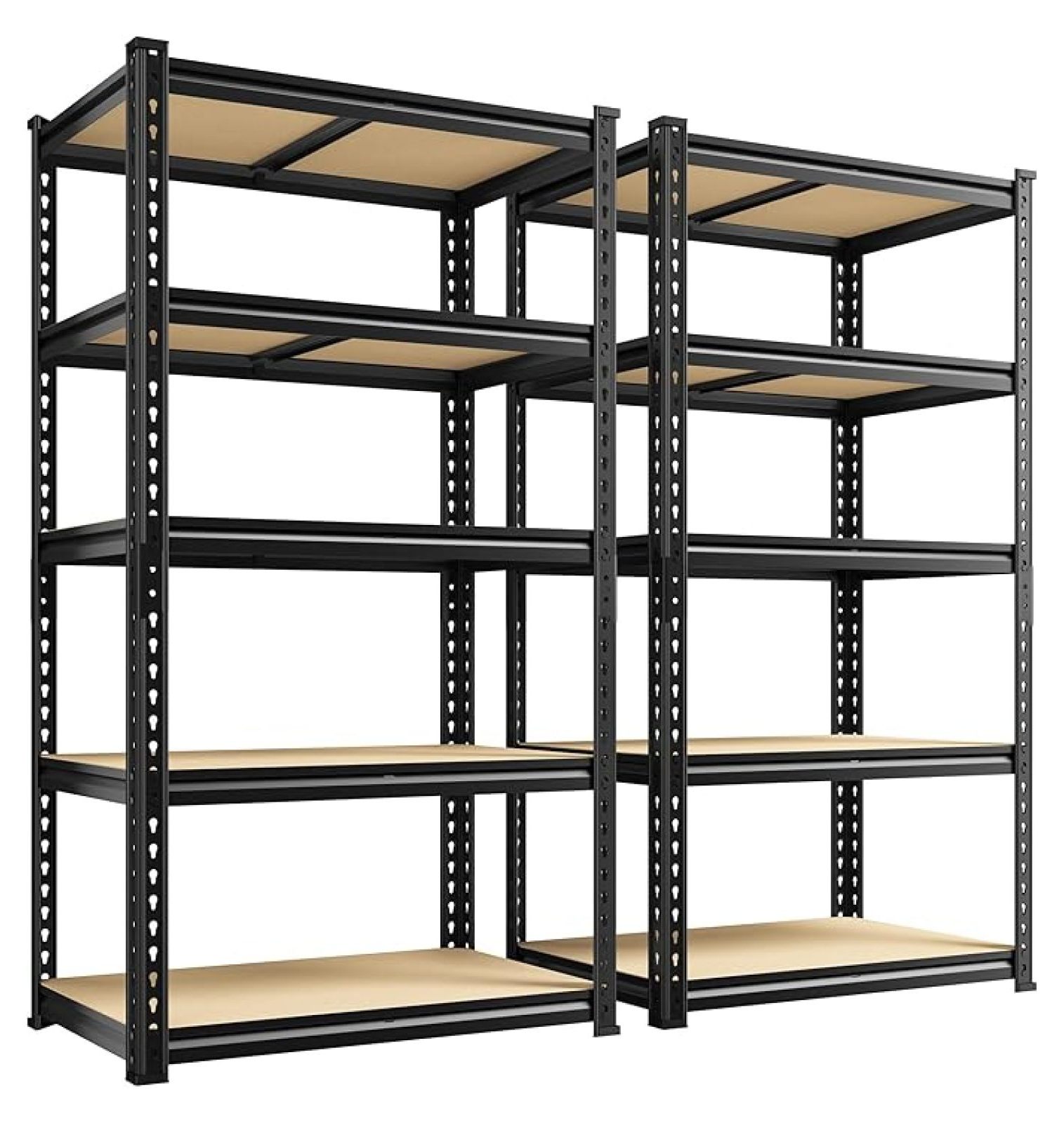 Set of 2 Storage Shelves, 27.7"W Metal Shelving 2010LBS Garage Shelving