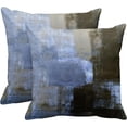thumbnail image 1 of Set of 2 Throw Pillow Covers Modern Abstract Painting Blue White and Gray Decorative Sofa Pillow Cases Home Decor Standard Square 24x24 Inches Pillowcases, 1 of 6