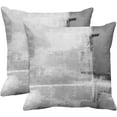 thumbnail image 1 of Set of 2 Throw Pillow Covers Modern Abstract Painting Blue White and Gray Decorative Sofa Pillow Cases Home Decor Standard Square 24x24 Inches Pillowcases, 1 of 6