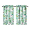 thumbnail image 1 of Set of 2 Tier Curtains with Llama & Alpaca Pattern - 27.5x39 Inch Funny Cartoon Design Semi-Sheer Kitchen Curtains, Farmhouse Style Window Treatment Panels, 1 of 4