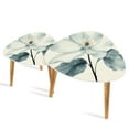 thumbnail image 1 of Set of 2 Triangle End Table Blue Botanical Floral Minimalist Flower Wildflower Flowers Set of 2 Side Tables End Tables, Nesting Tables for Living Room, 1 of 5