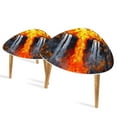 thumbnail image 1 of Set of 2 Triangle End Table Volcano Eruption Party Decorations Home Decor Volcano Lava Set of 2 Side Tables End Tables, Nesting Tables for Living Room, 1 of 5