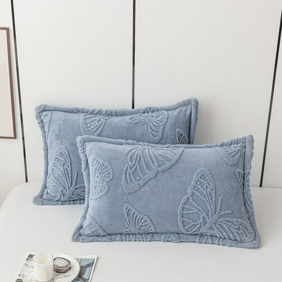Set of 2 Truly Velvet Pillowcases Standard Size, 2 Pack Ultra Soft Velvet Queen Size Pillowcase 20" X 29", Luxury Cozy Warm Fuzzy Flannel Pillow Cover Breathable Pillow Shams Covers