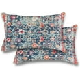 thumbnail image 1 of Set of 2 Turkish Persian Vintage Retro Blue Red Style Boho Pillow Covers Without Insert 12''x20'' Pillow Case for Home Decorative Cushion Cover Men Women Boy Girl Room Cushion Cover for Home, 1 of 6
