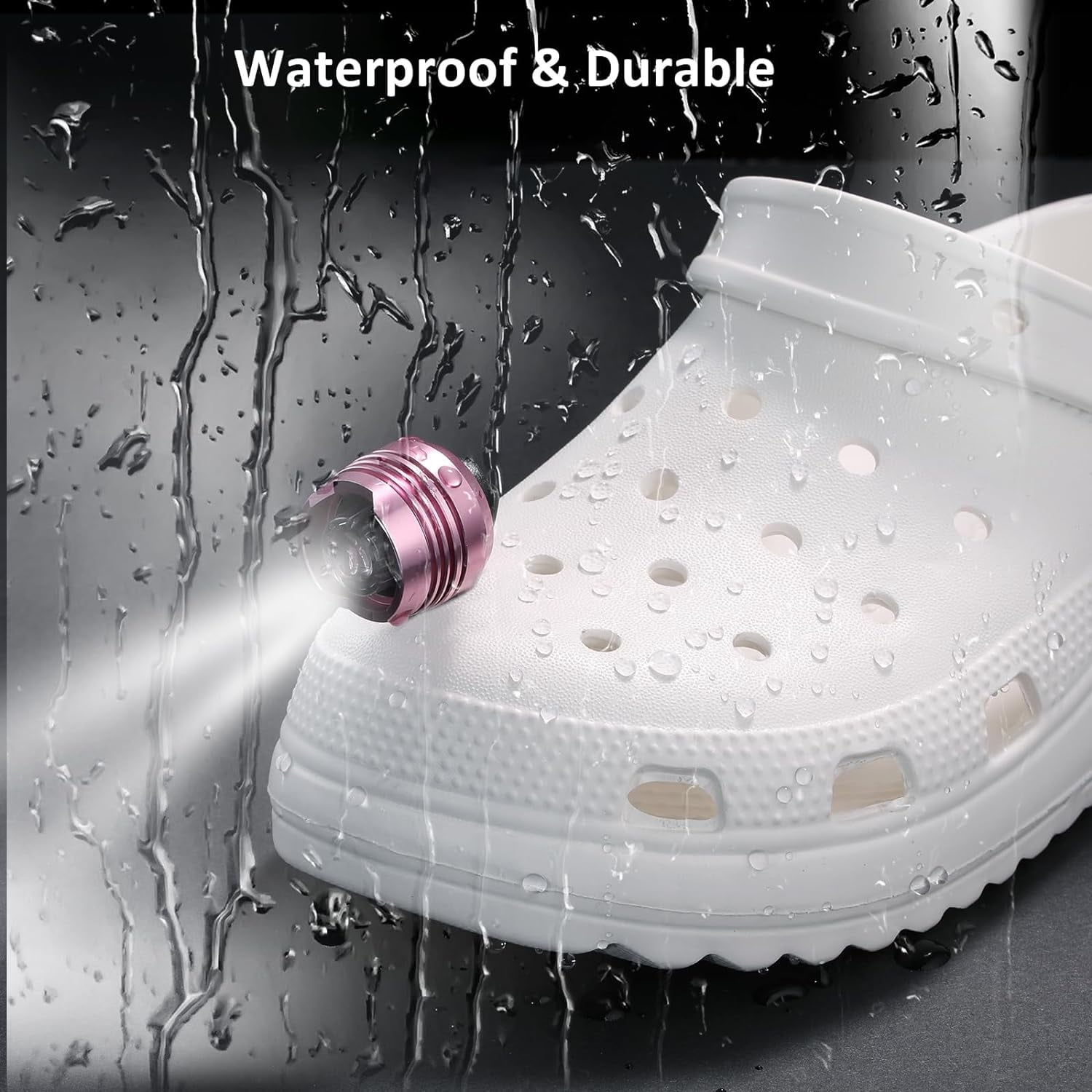 Set of 2 Waterproof Rechargeable Wearable White LED Lights with