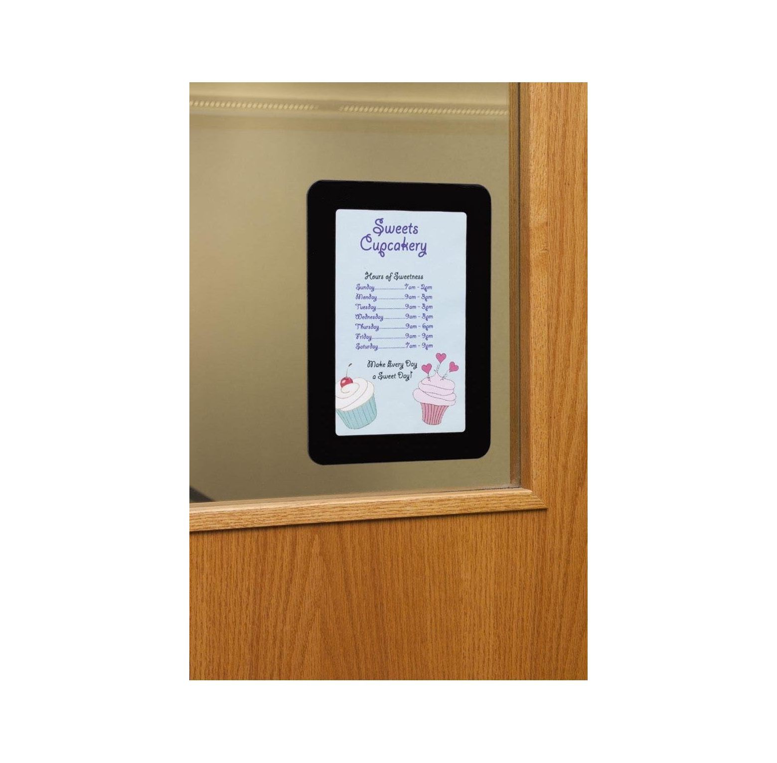 Set of 2, Window Sign Frames for Glass Mounting, Perfect for Double